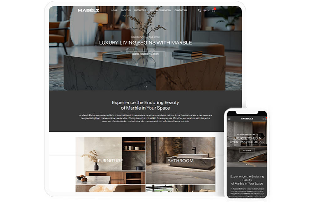 Marble furniture products website